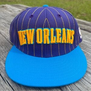 Vintage New Orleans Hornets Pinstripe SnapBack